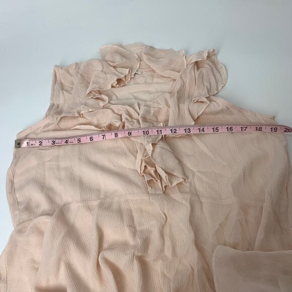 Ella Moss High Low Blush Ruffle Tank Top Size M - Picture 8 of 10